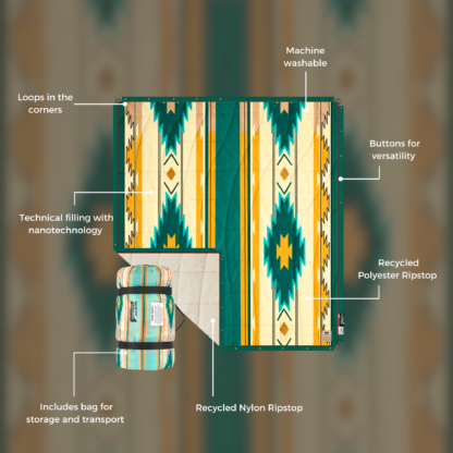Double Quilt XL Navajo Green - Image 2
